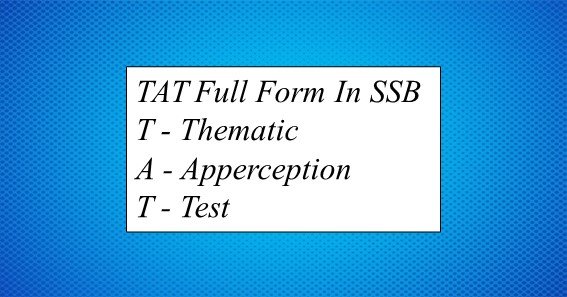 TAT Full Form In SSB