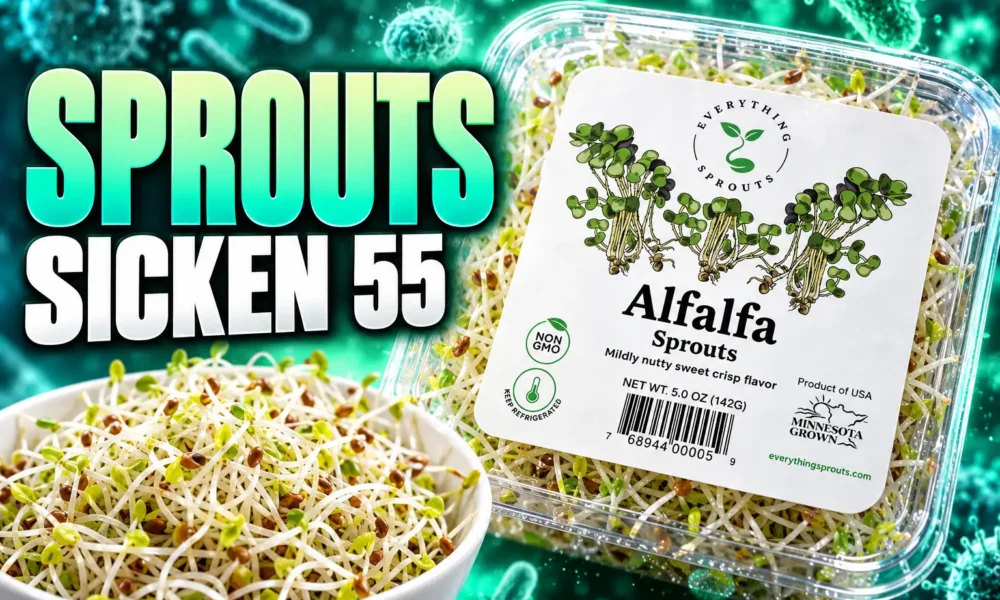 Everything Sprouts alfalfa outbreak 55 sick FDA delay