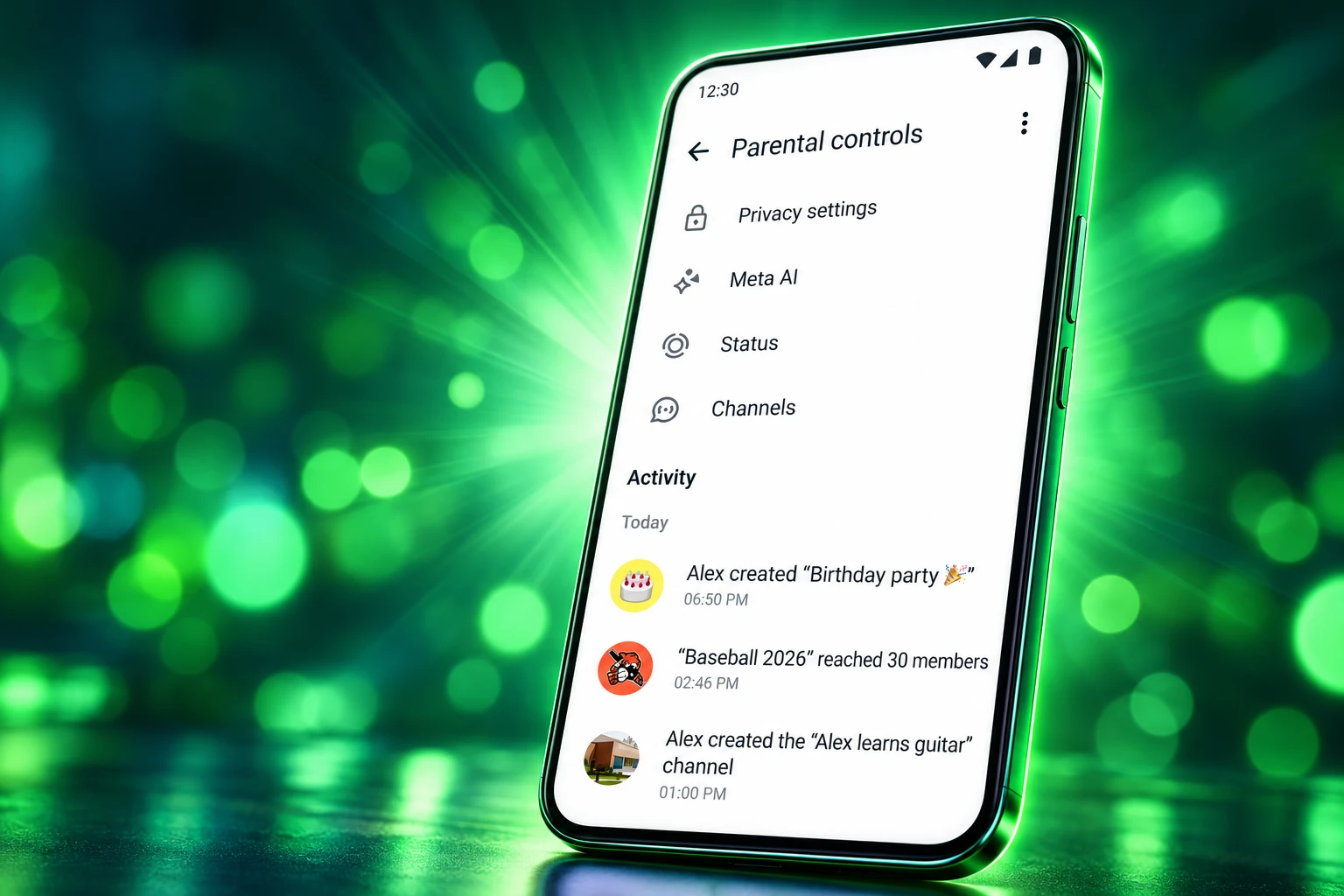 WhatsApp parental controls teen accounts group alerts PIN