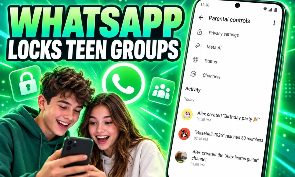 WhatsApp parental controls teen accounts group alerts PIN